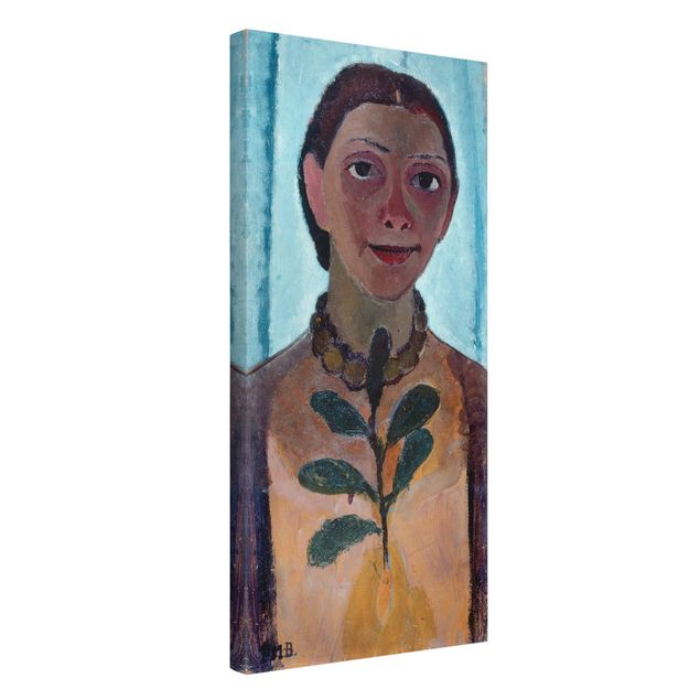 Tableaux modernes Paula Modersohn-Becker - Autoportrait avec rameau de camélia