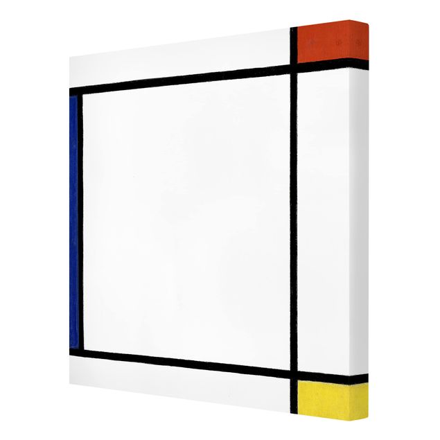 Tableau reproduction Piet Mondrian - Composition III avec rouge, jaune et bleu