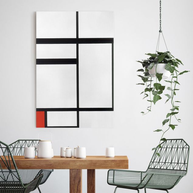 Tableaux Impressionnisme Piet Mondrian - Composition avec rouge, noir et blanc