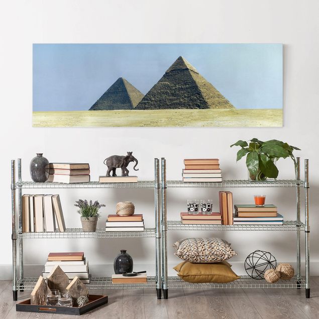 Tableaux sur toile avec désert Pyramides de Gizeh