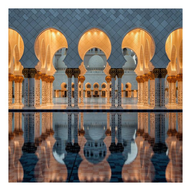 Tableaux orange Reflets dans la mosquée