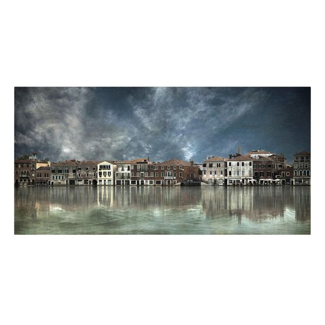 Tableau ville Reflets à Venise