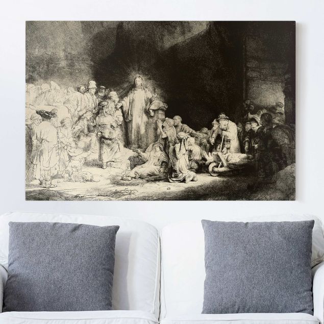 Déco murale cuisine Rembrandt van Rijn - Le Christ guérissant un malade. Les cent florins