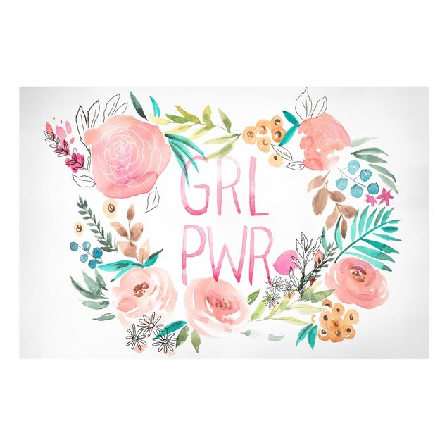 Tableaux muraux Pink Flowers - Girl Power