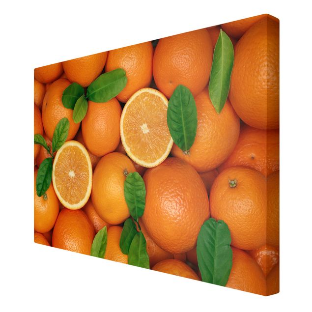 Tableau avec couleur orange Oranges juteuses
