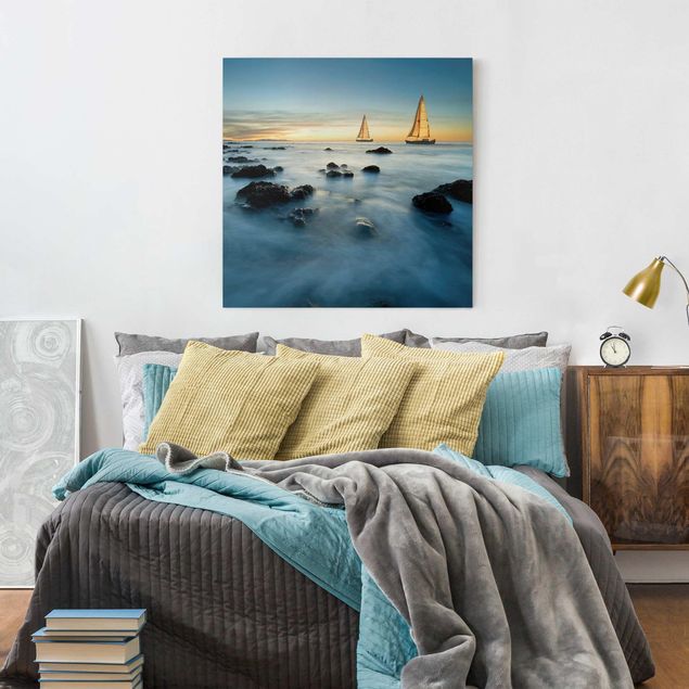 Tableau paysages Bateaux à voiles sur l'océan
