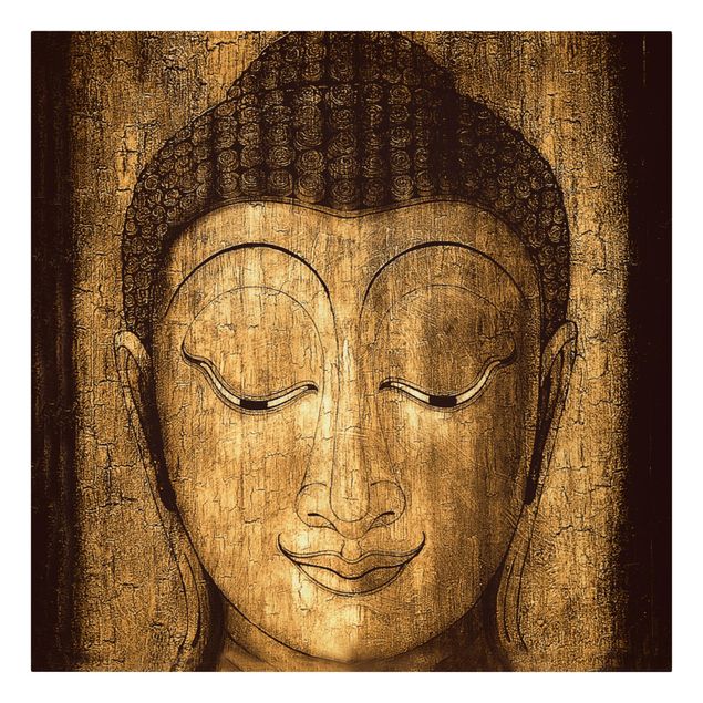 Tableaux marron Bouddha souriant