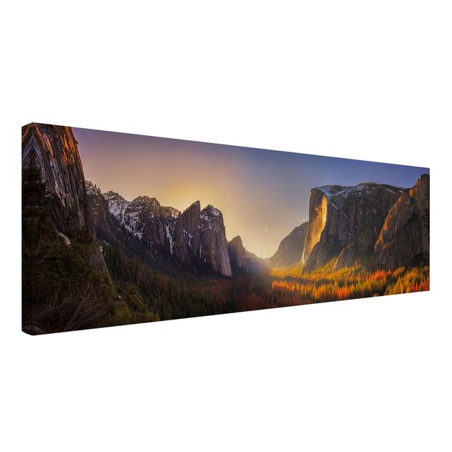 Toile paysage montagne Coucher de soleil à Yosemite