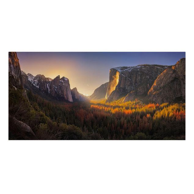 Tableau toile coucher de soleil Coucher de soleil à Yosemite
