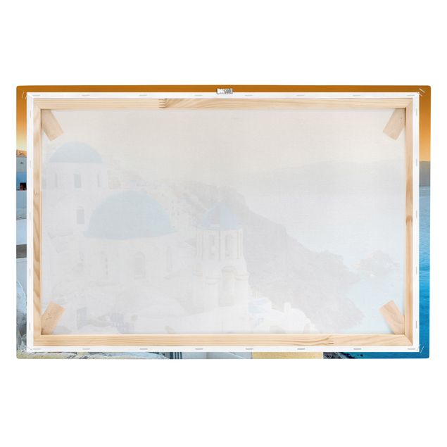 Tableaux muraux Coucher de soleil à Santorin