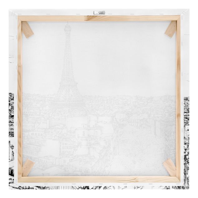 Tableaux noir et blanc Étude de la ville - Paris