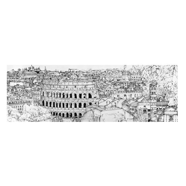 Tableau moderne Étude de la ville - Rome