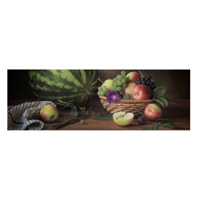 Tableaux sur toile avec légumes et fruit Nature morte avec un melon