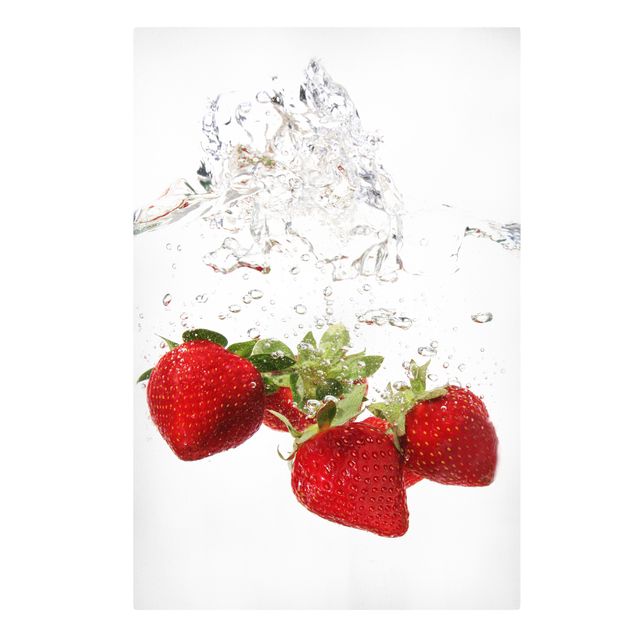 Tableaux sur toile avec légumes et fruit Eau aux fraises