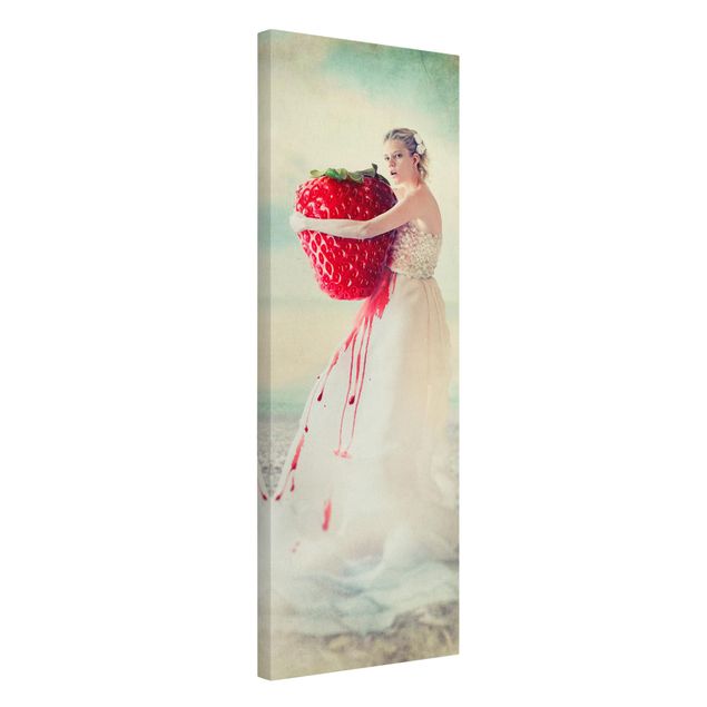 Tableau décoration Princesse aux fraises