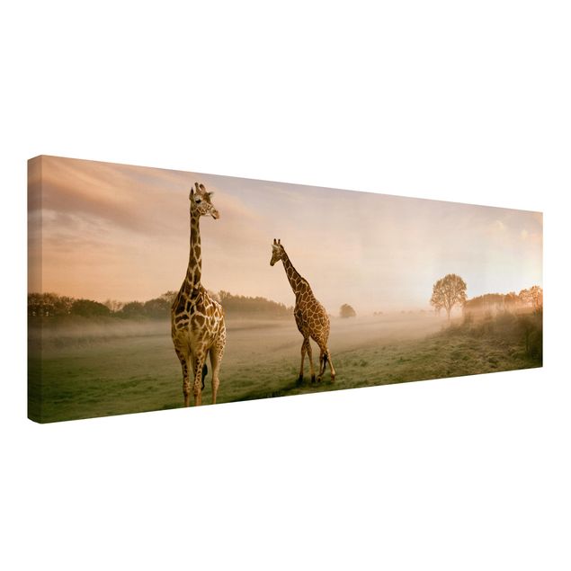 Toile africaine Surreal Giraffes