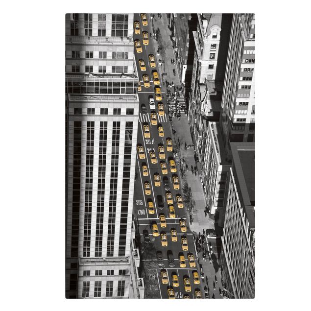 Tableaux sur toile en noir et blanc Circulation à Manhattan