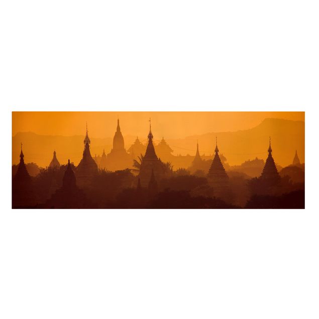 Tableau moderne Cité des temples au Myanmar