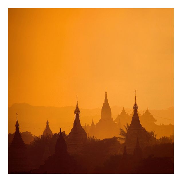 Tableau ville du monde Cité des temples au Myanmar