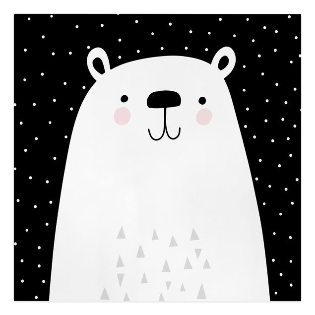 Tableau animaux Zoo à motifs - Ours polaire