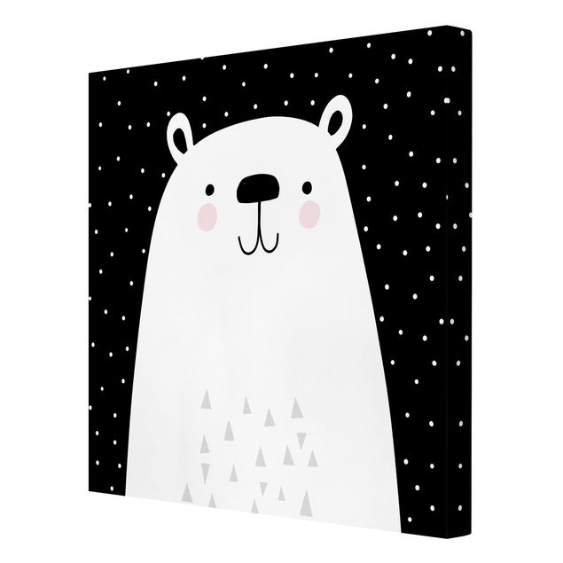 Tableau noir Zoo à motifs - Ours polaire