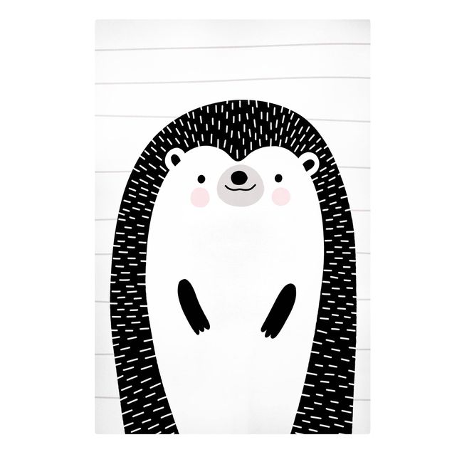 Tableaux noir et blanc Zoo à motifs - Hérisson