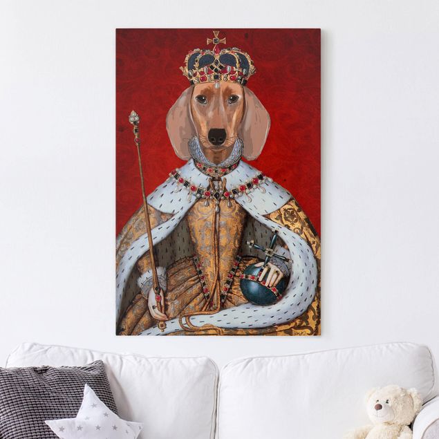 Tableau chien Portrait d'animal - Reine Teckel