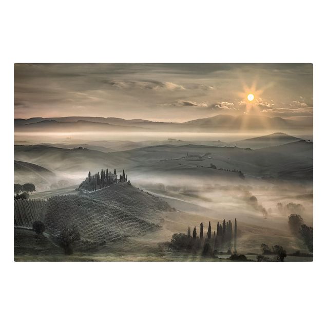 Tableau deco nature Toscane au matin