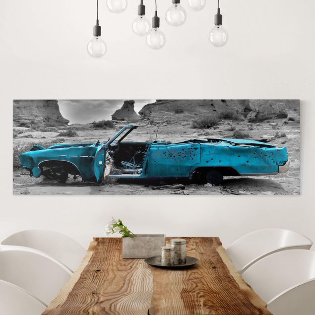 Déco mur cuisine Turquoise Cadillac