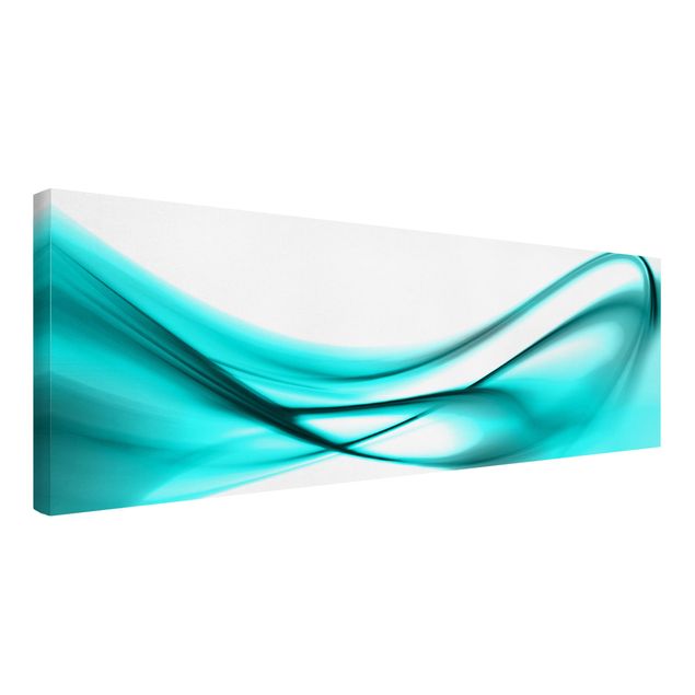Toile abstraite Design Turquoise