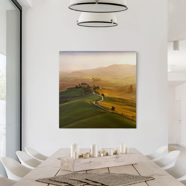 Tableau toile italie Val d'Orcia