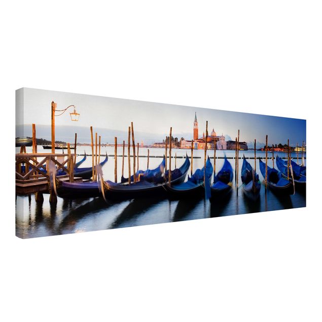 Tableau toile italie Gondoles de Venise