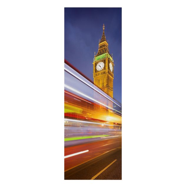 Tableau ville Circulation à Londres devant le Big Ben la nuit