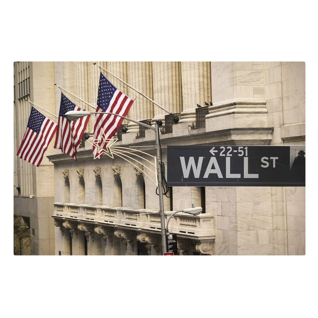 Tableau ville du monde Wall Street