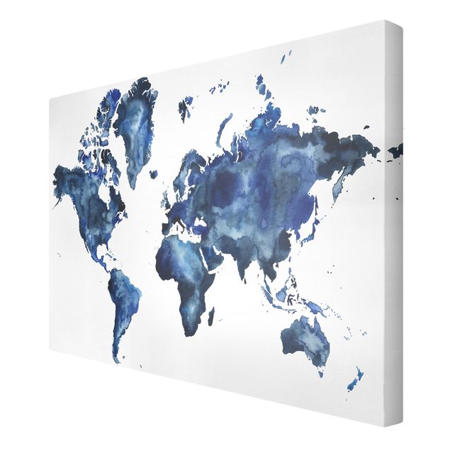 Tableaux muraux Carte du monde de l'eau claire