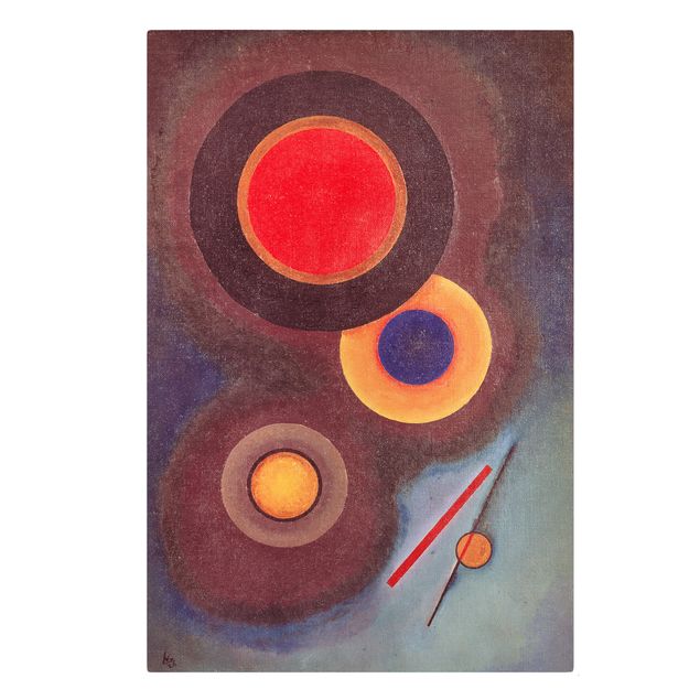 Tableau abstrait Wassily Kandinsky - Cercles et lignes