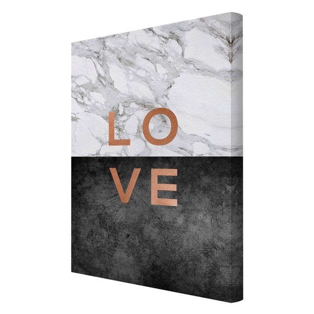 Impressions sur toile Love Copper And Marble