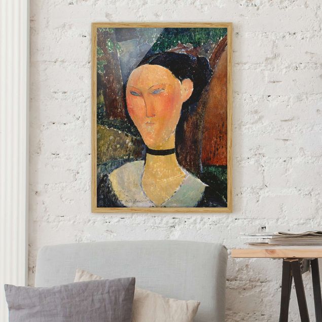 Décorations cuisine Amedeo Modigliani - Femme avec un tour de cou en velours