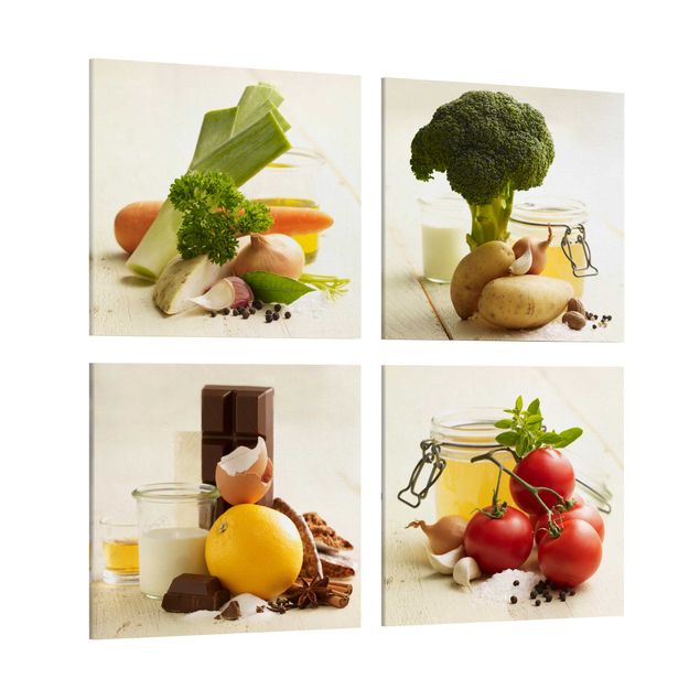Tableaux sur toile avec légumes et fruit Ingrédients - Mélange