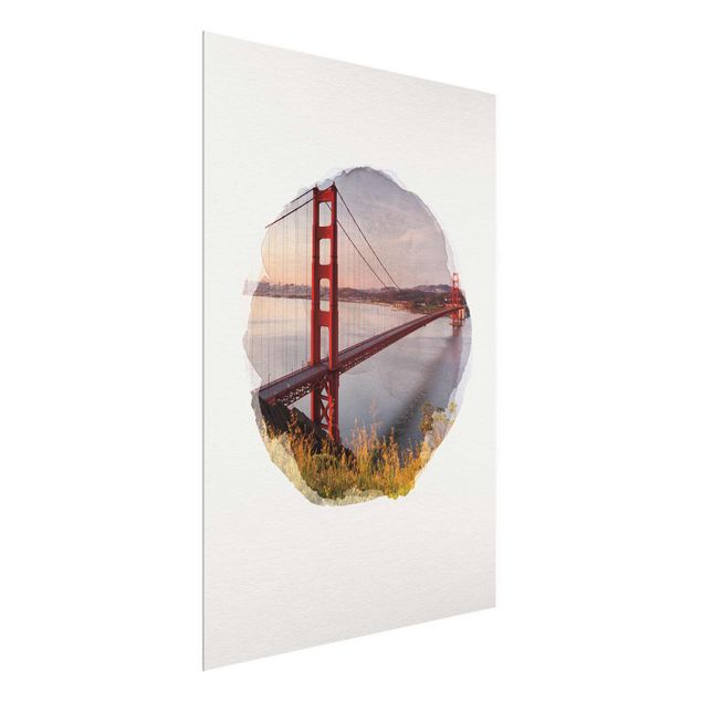 Tableaux moderne Aquarelles - Golden Gate Bridge à San Francisco