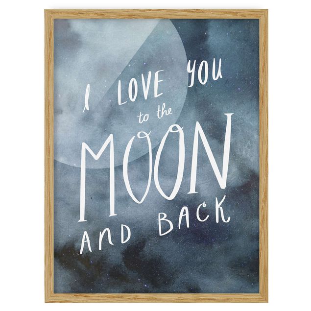Tableau romantique amour Heavenly Love - Lune
