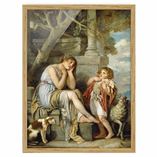 Tableau moderne Jean Baptiste Greuze - L'Agneau Chéri