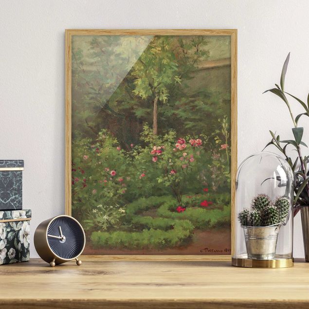 Déco murale cuisine Camille Pissarro - Un jardin de roses