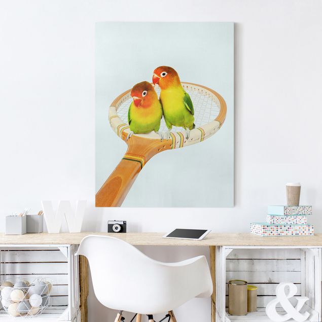Tableaux oiseaux sur toile Tennis avec Oiseaux