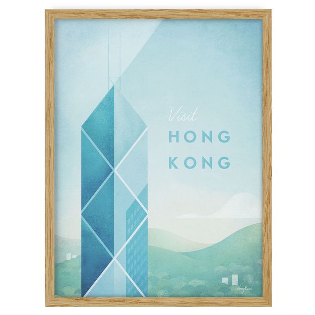 Tableau de ville Poster de voyage - Hong Kong