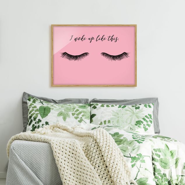 Tableaux moderne Eyelashes Chat - Wake Up
