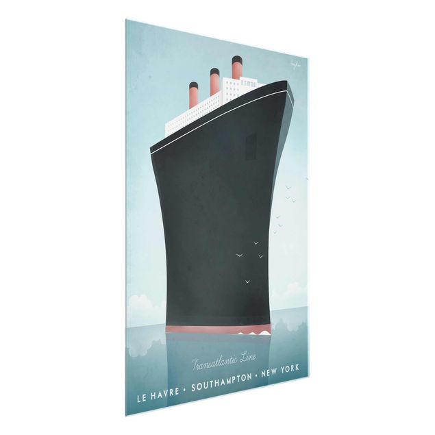 Tableau bord de mer Poster de voyage - Bateau de croisière