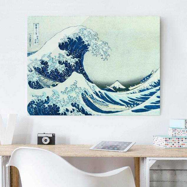 Tableaux citations Katsushika Hokusai - La grande vague à Kanagawa