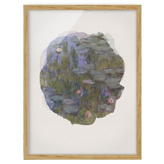 Tableaux Artistiques Aquarelles - Claude Monet - Nénuphars (Nympheas)