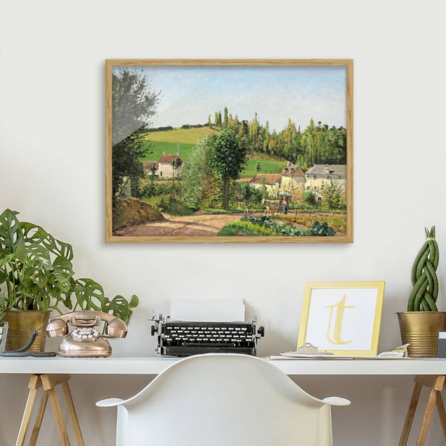 Tableau paysages Camille Pissarro - Hameau dans les collines surélevées de Pontoise